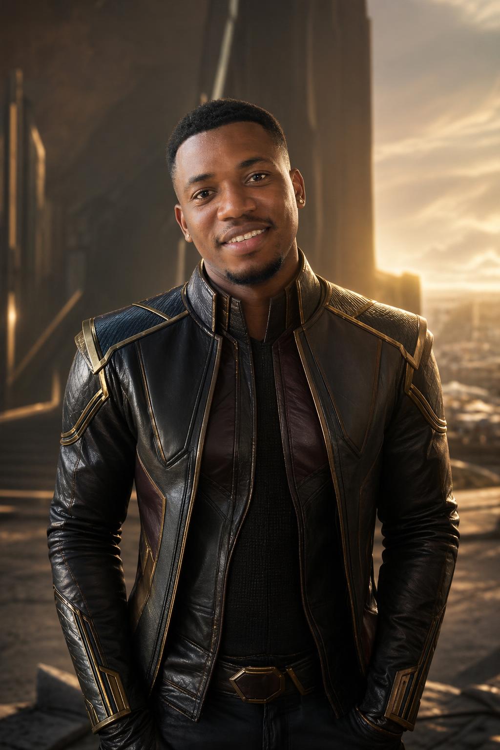 AI-generated superhero portrait